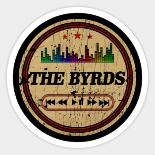 Graphic The Byrds Name Retro Distressed Cassette Tape Vintage Sticker